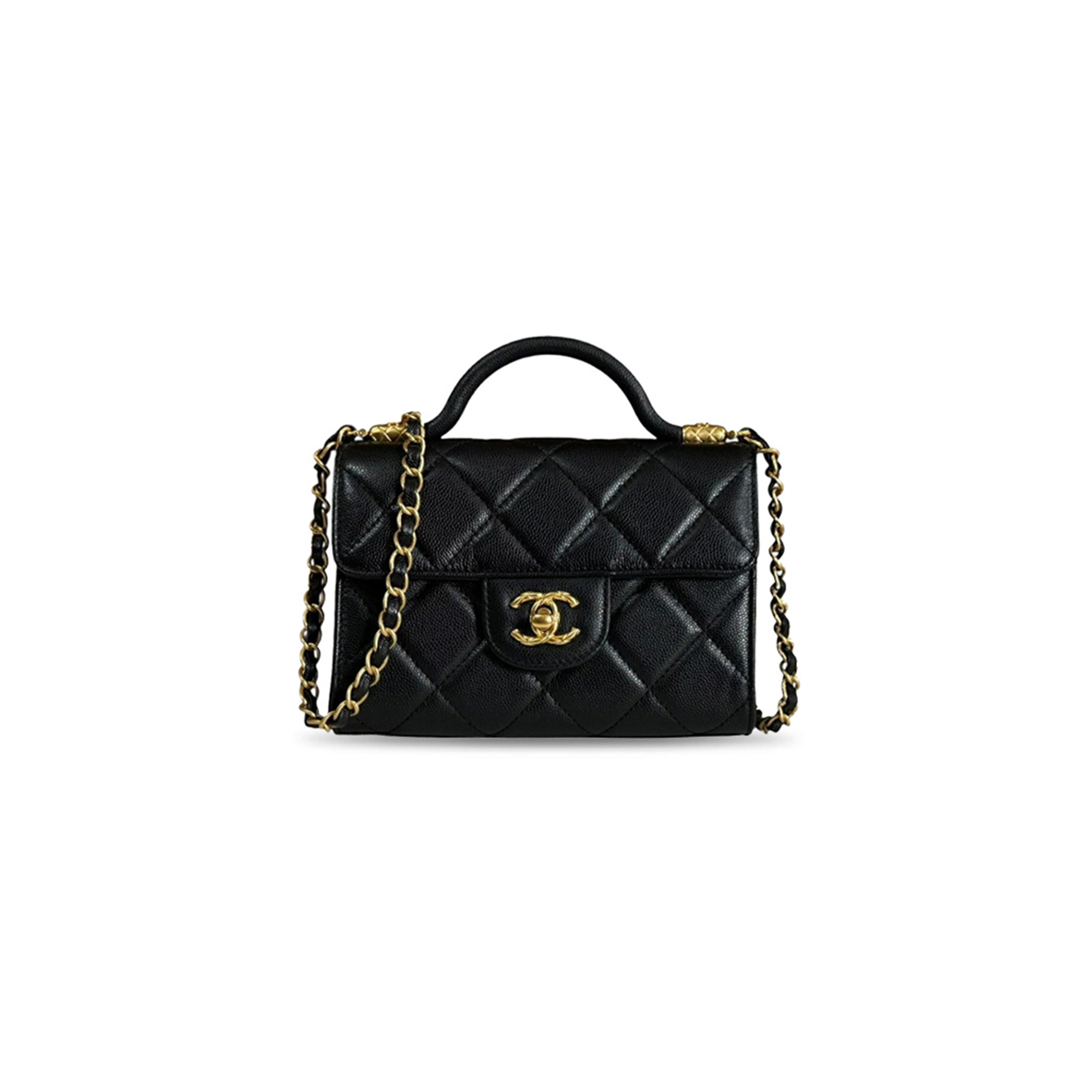 CHANEL MINI MATELASSE SHOULDER BAG IN BLACK (18*12*7.5cm)